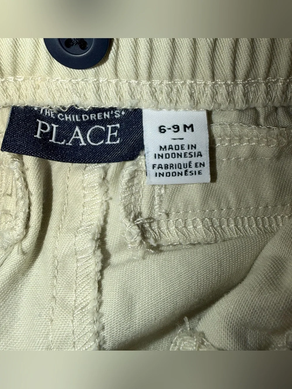 Boys girls infants size 6-9 month pants Cream Stretch Chino Pants
